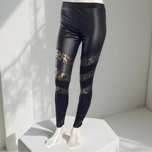 Black Leopard Print Women's Leggings